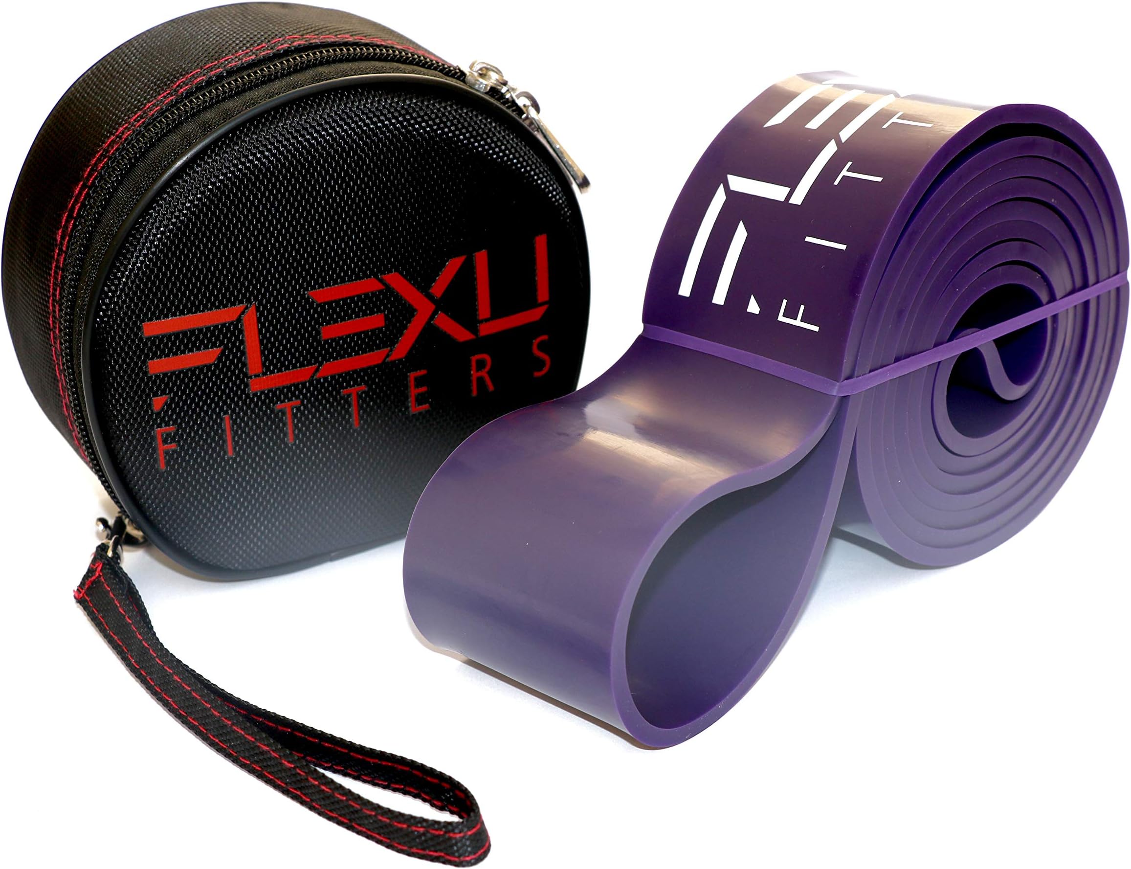 FLEXU Fitters; Professional Pull Up Assistance Bands Set; Exercise Resistance Bands; Power Lifting Bands; Yoga Stretch Resistance Bands with Free Specially Designed Pouch