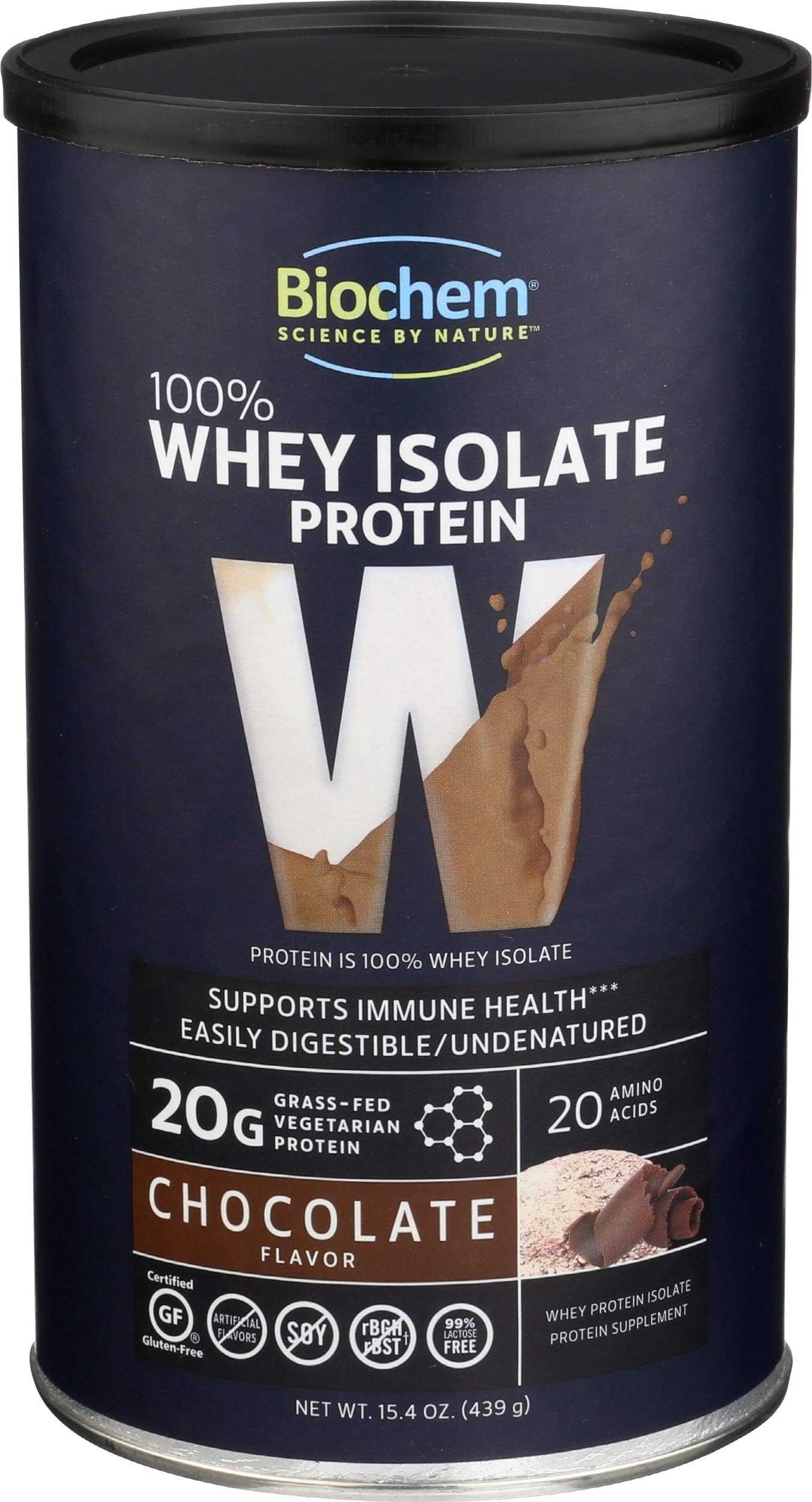 Biochem, Whey Protein Isolate Chocolate, 15.4 Ounce