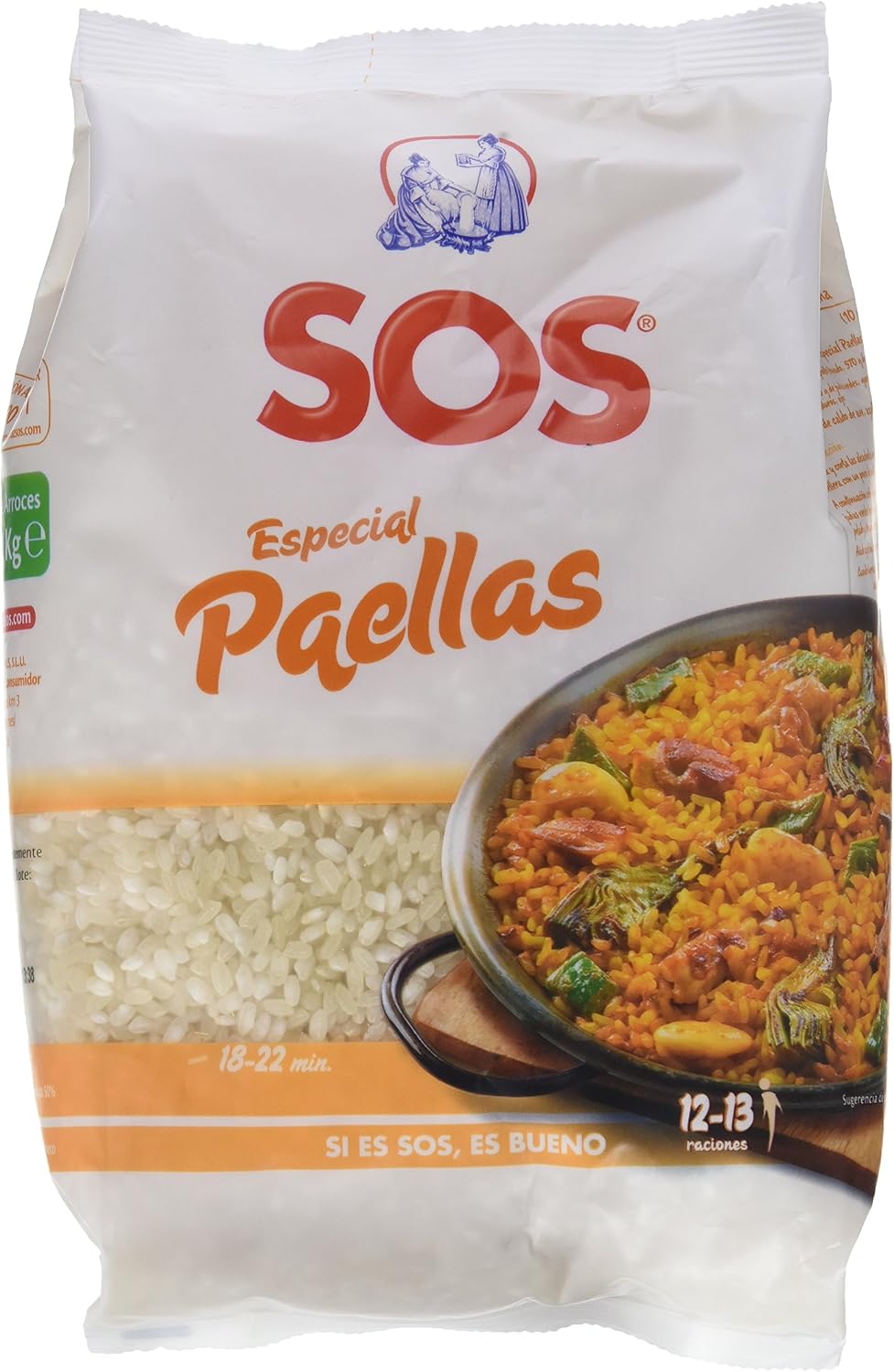 Arroz SOS Especial Paellas 1 Kg - [Pack De 10] - Total 10 Kg: Amazon.es ...