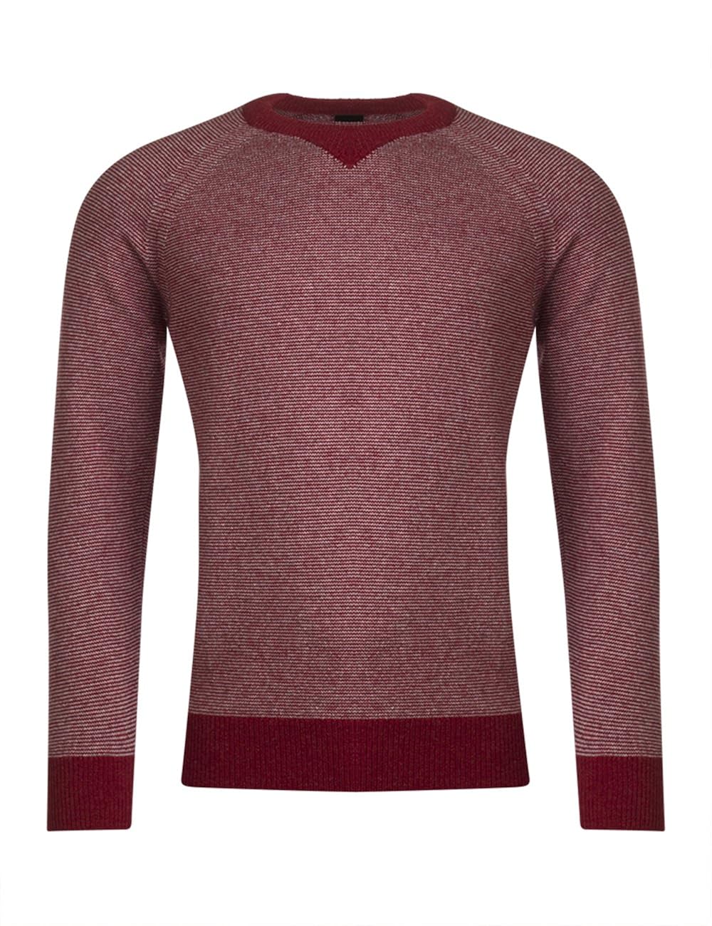 Lambswool Crew Neck Striped Pullover 