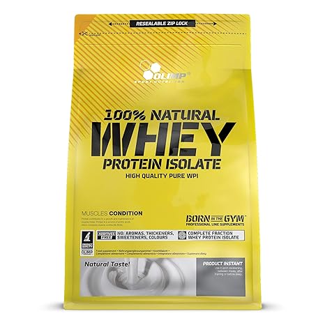 Olimp 100% Natural Whey Protein Isolate | Powder Eiweiß-Pulver | BCAA-Aminosäuren | aspartamfrei | Neutral Geschmack | 600 g