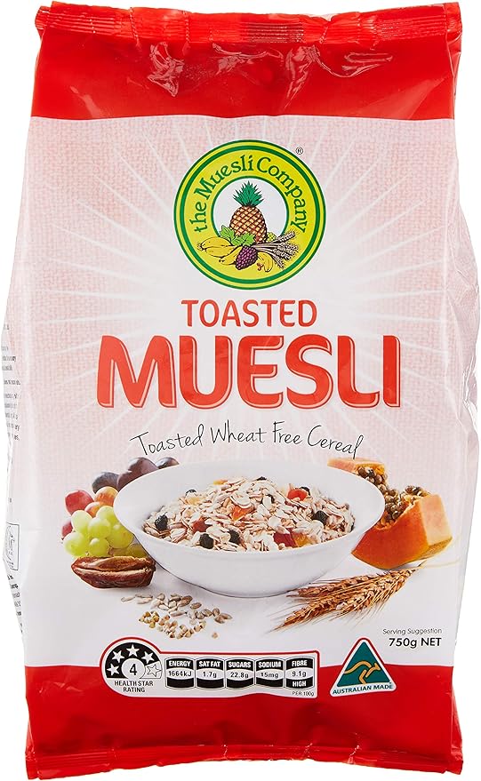 Muesli Company Toasted Muesli, ToastedRed, 750g Amazon.sg Grocery