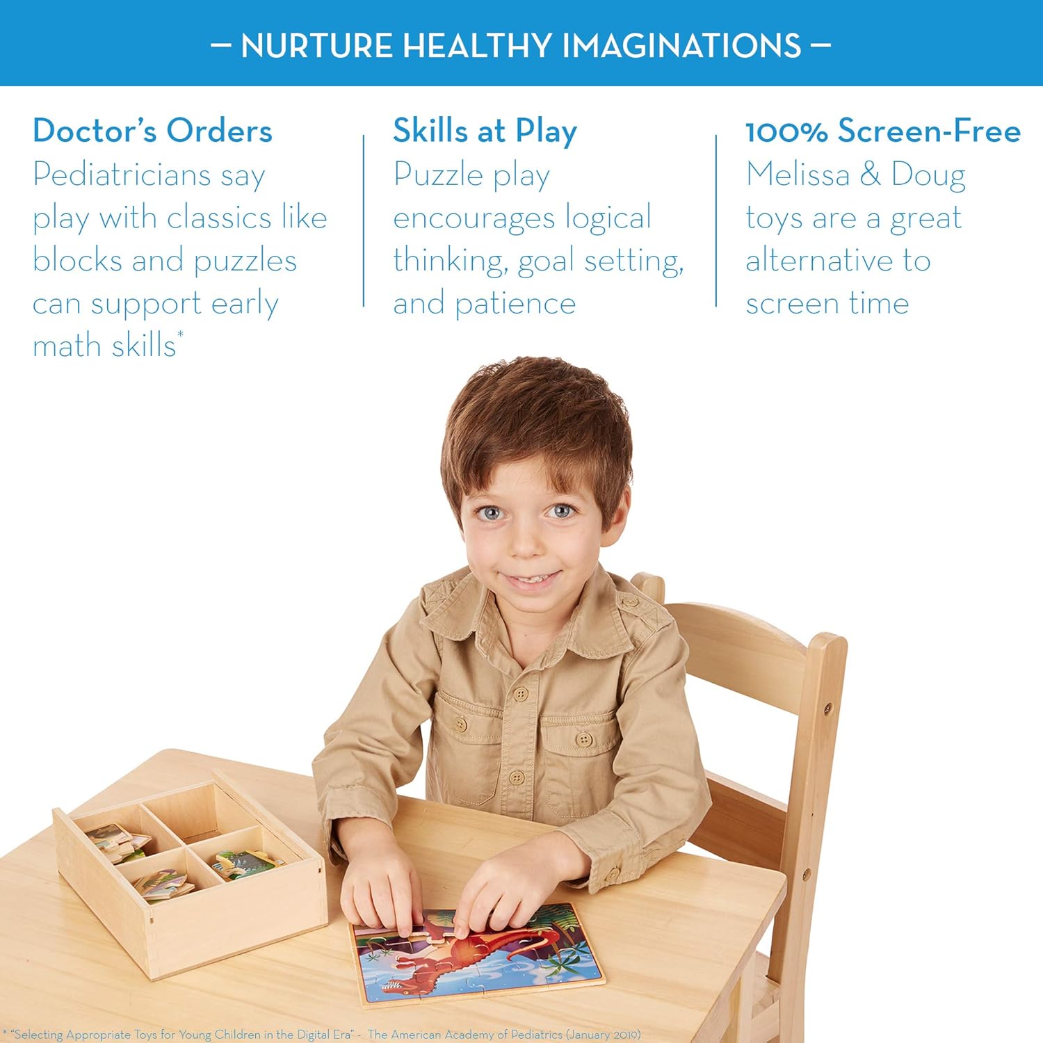 Melissa & Doug Wooden Jigsaw Puzzles in a Box - Dinosaur: Melissa & Doug: Toys & Games