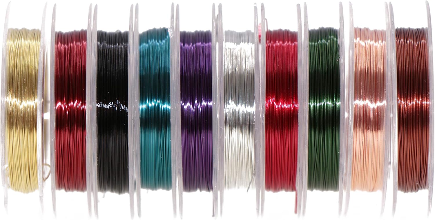 Temorah 10 Colors 0.3MM Copper Wire Fly Tying Materials for Handmade Fly Fishing (Assorted(10 Colors)) : Sports & Outdoors