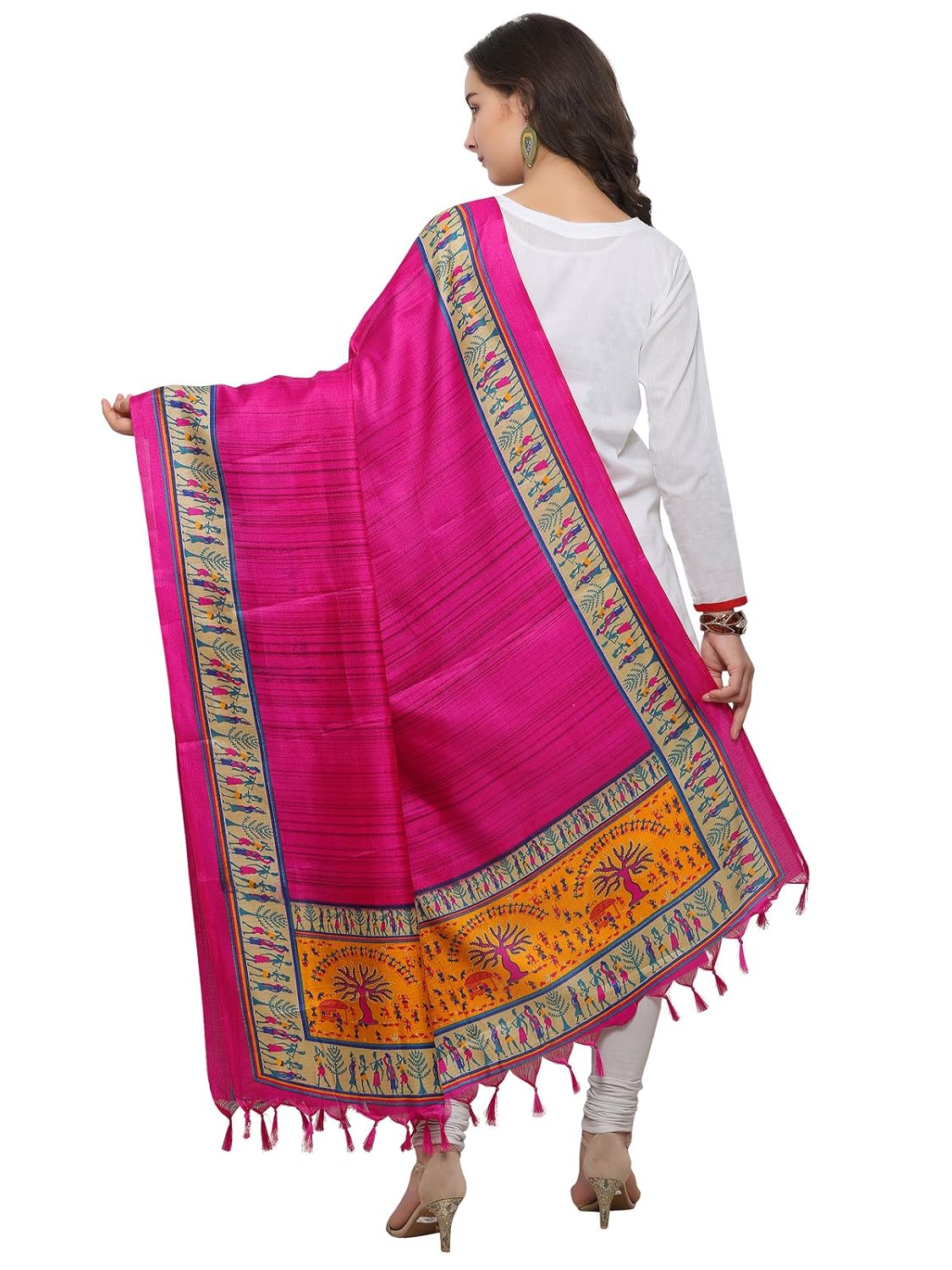 kanchnar women's bhagalpuri silk printed dupatta