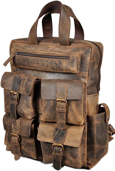 men's leather backpack amazon