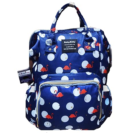 BabyMoon Multifunctoin Unisex Large Capacity Waterproof Diaper Backpack Bag with Insulated Pockets