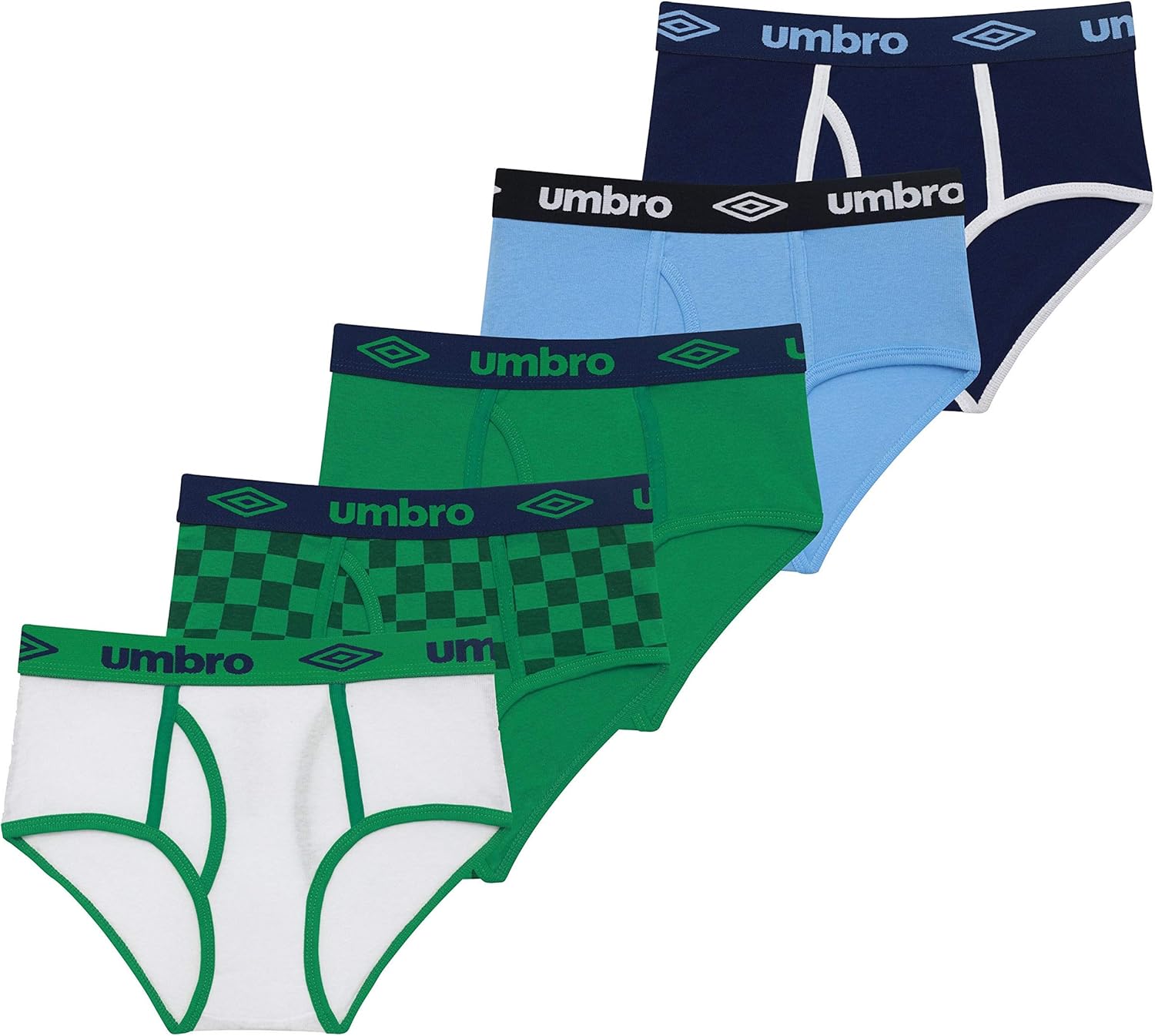 Umbro Boys Cotton Basic Briefs 5-Pack: Clothing