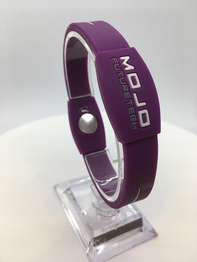 Mojo Elite 8 inch Double Holographic wristband Purple/Grey/White
