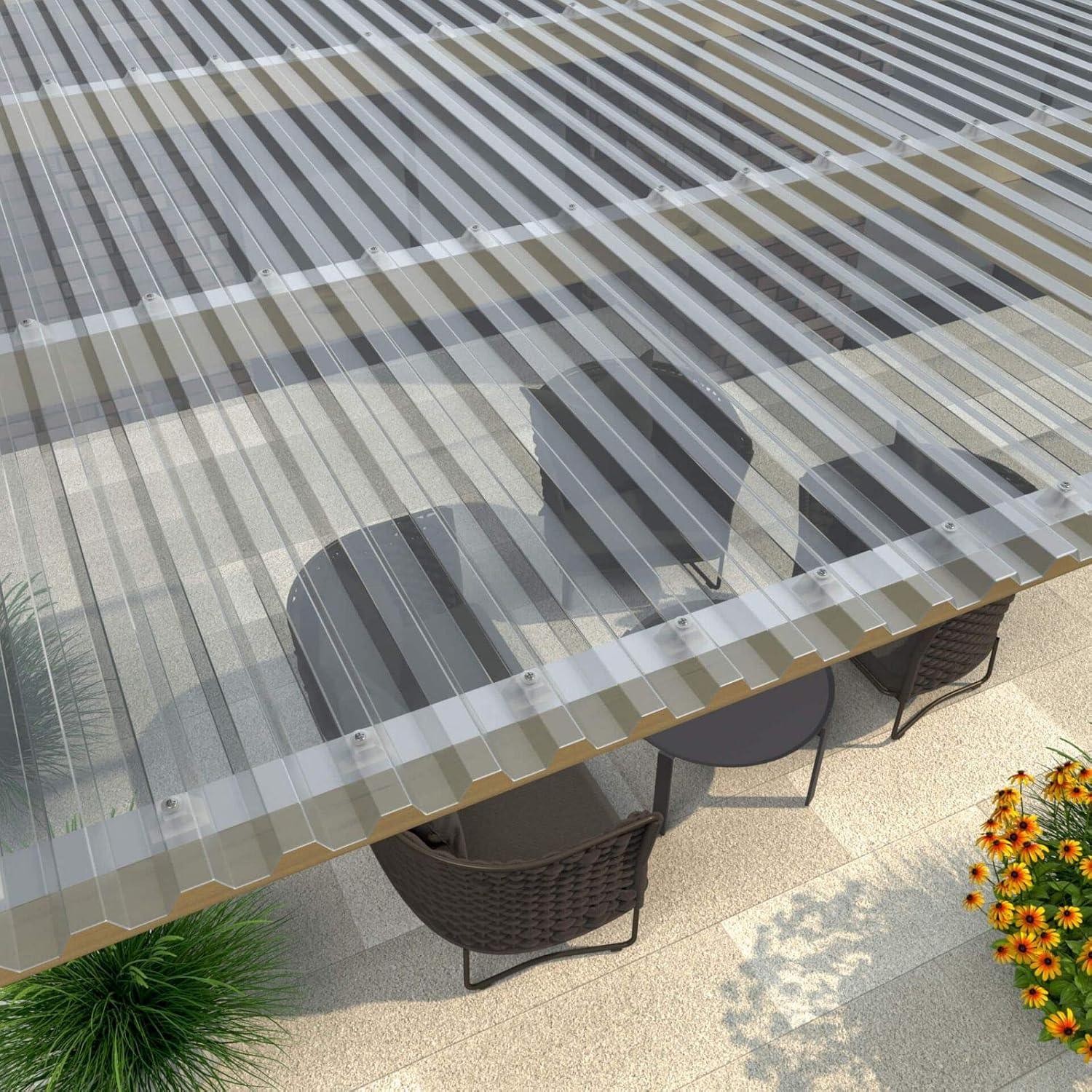 Profil 70/18 Farbe Bronze Material PVC Spundwandplatte Lichtplatte