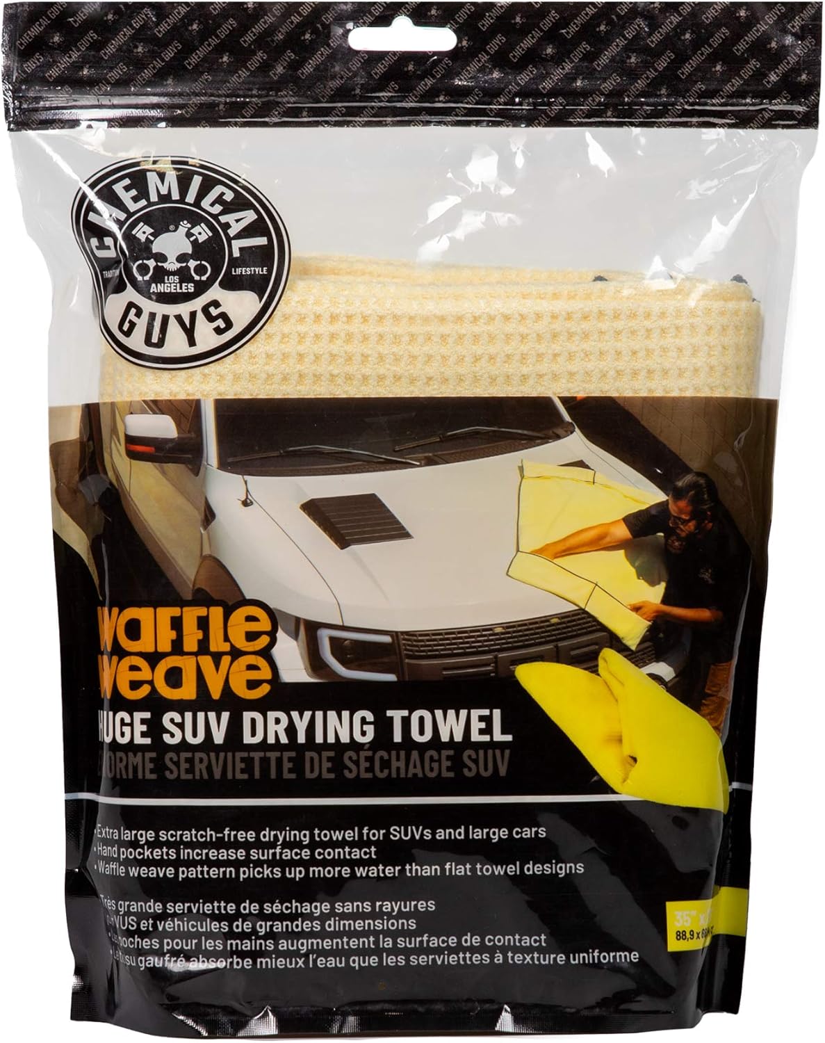 Chemical Guys Waffle Weave SUV Microfiber Drying Towel: Automotive