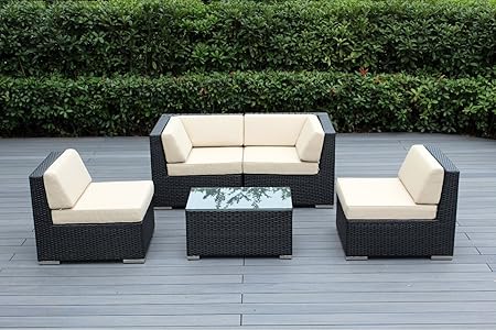 Amazon Com Ohana 5 Piece Outdoor Patio Furniture Sectional
