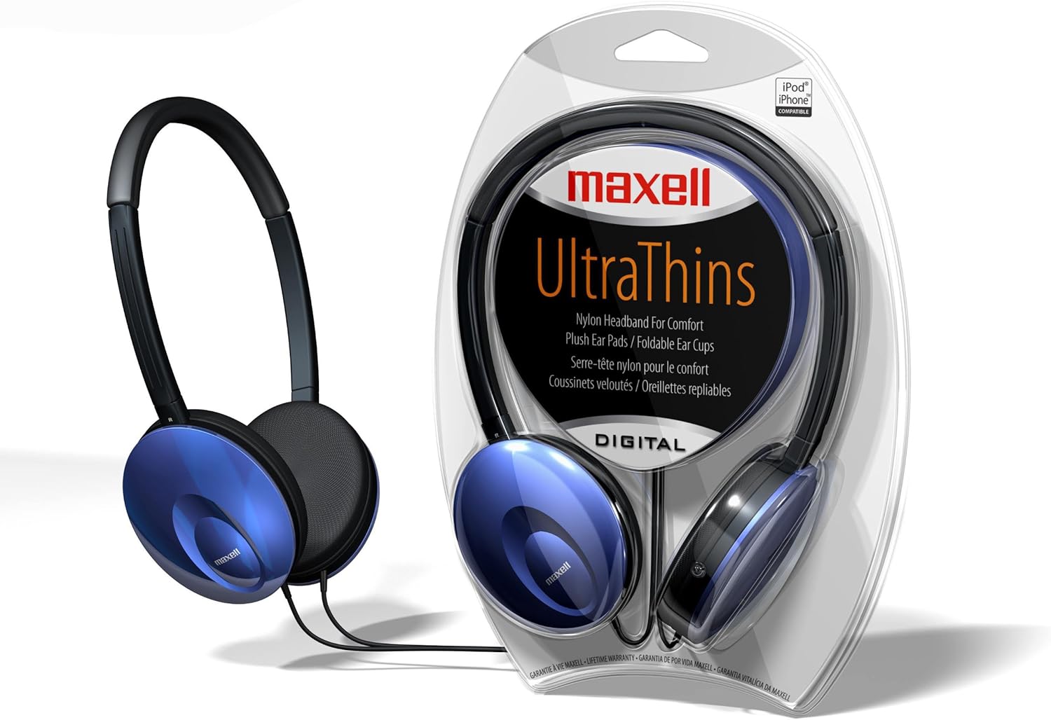 Maxell UTPU 190247 UltraThin Headphones (Purple) Home