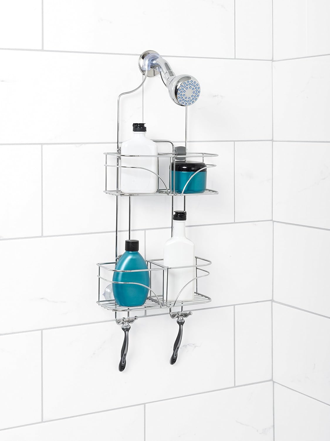 Zenna Home Expandable Over-The-Shower Caddy, Chrome: Home & Kitchen