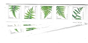 USPS Ferns Stamps - 50 Forever Stamps (5 Strips of 10 Stamps)