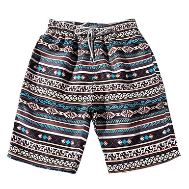 MAYOGO Paar Herren & Damen Boxershorts Badeshorts Beachshorts Boardshorts Badehose Paar Männer & Frauen Nationaler Stil Stran