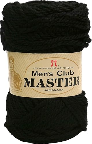 Amazon ハマナカ メンズクラブマスター 毛糸 極太 Col 13 ブラック 系 50g 約75m 5玉セット 23 毛糸 通販
