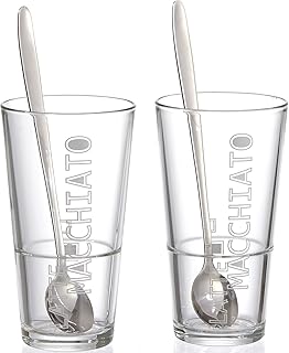 Ritzenhoff & Breker Latte Macchiato Gläser Lena mit Löffel, 4-teilig, 350 ml