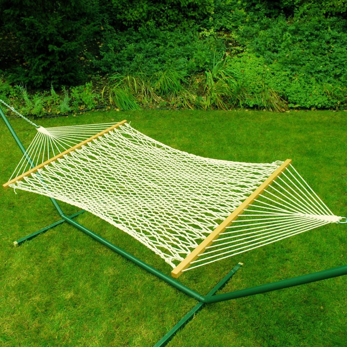 Oak N Oak Comfortable Sleeping Hanging Hammock/Polyester Rope Hammock Swing/Outdoor Hammock Furniture for Home Patio Garden, Beach, Camping & Leisure Backyard - 48''w X 11'ft Single Person Use