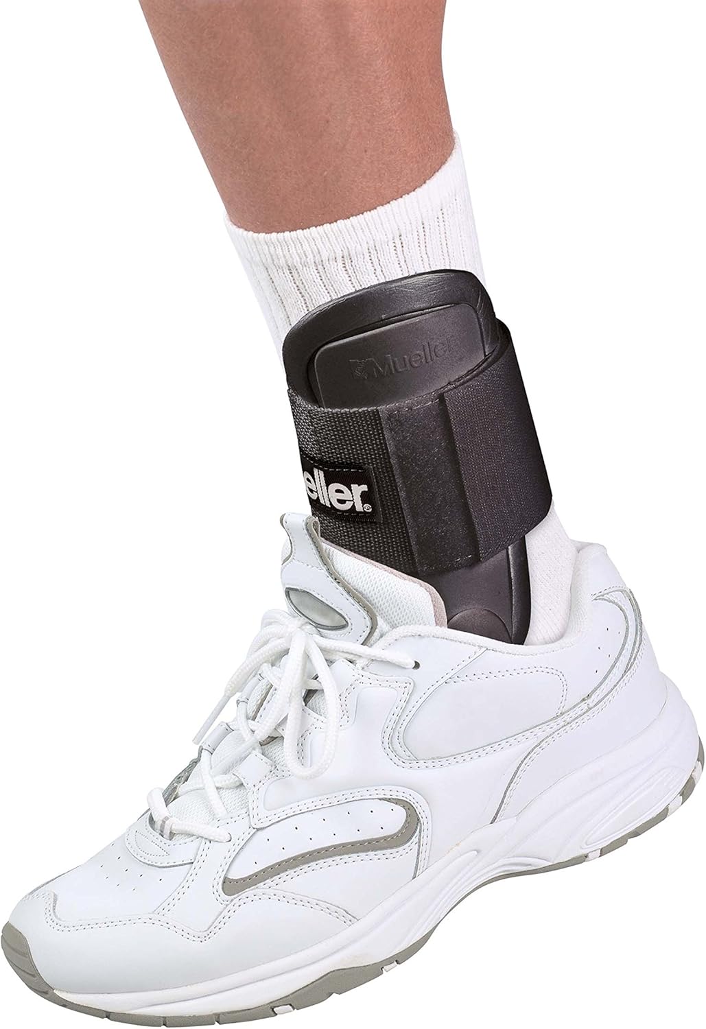 Mueller Lite Ankle Brace, Black, One Size Fits Most | Rigid Ankle Brace: Sports & Outdoors