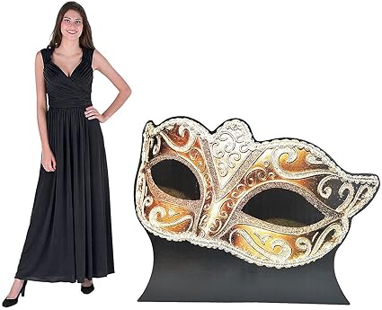 Amazon Com Fun Express Masquerade Ball Mask Stand Up 2 Party Decor Large Decor Floor Stand Ups 1 Piece Toys Games