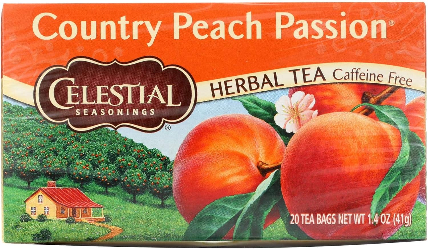 Celestial Seasonings Natural Herb Tea, Country Peach Passion, 20 Tea Bags by Celestial Seasonings [Foods]