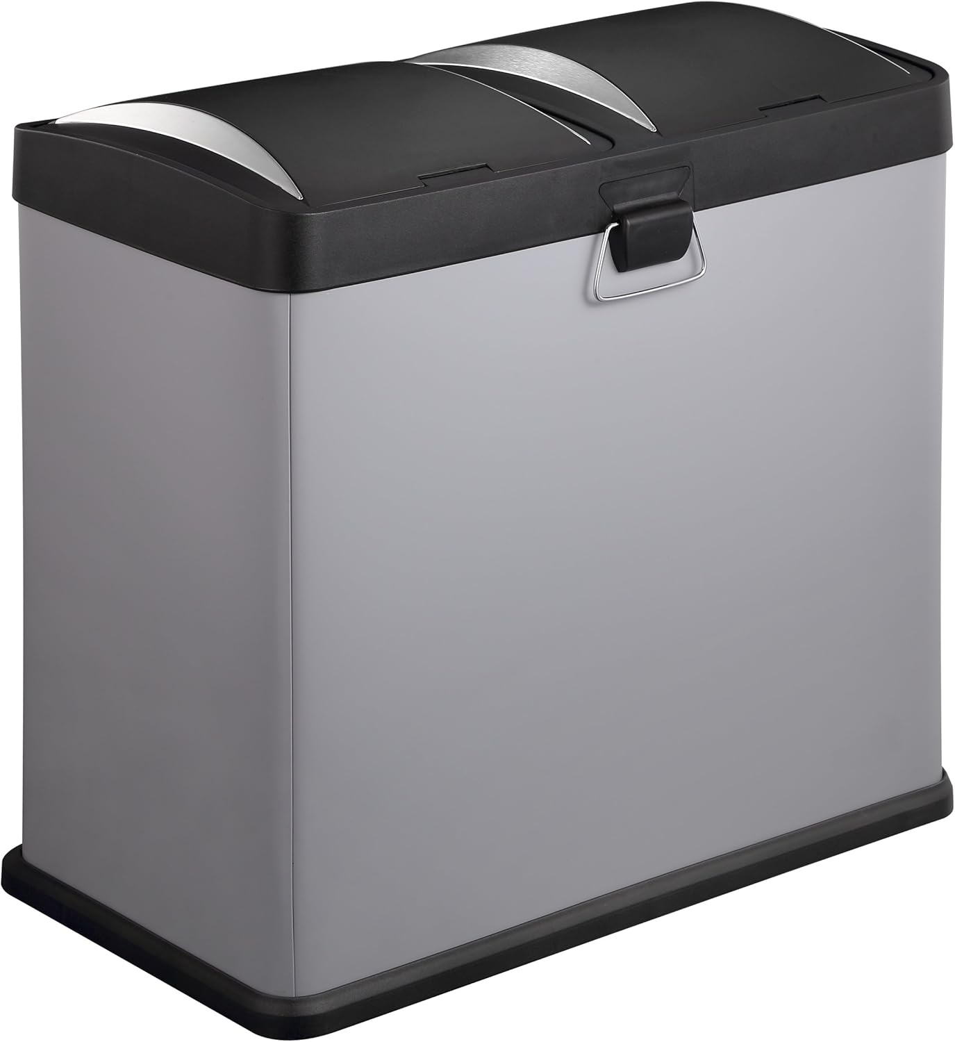 Contenitore Per Riciclaggio 147L - 2 Scomparti Con Coperchio, Grigio - Foto 11