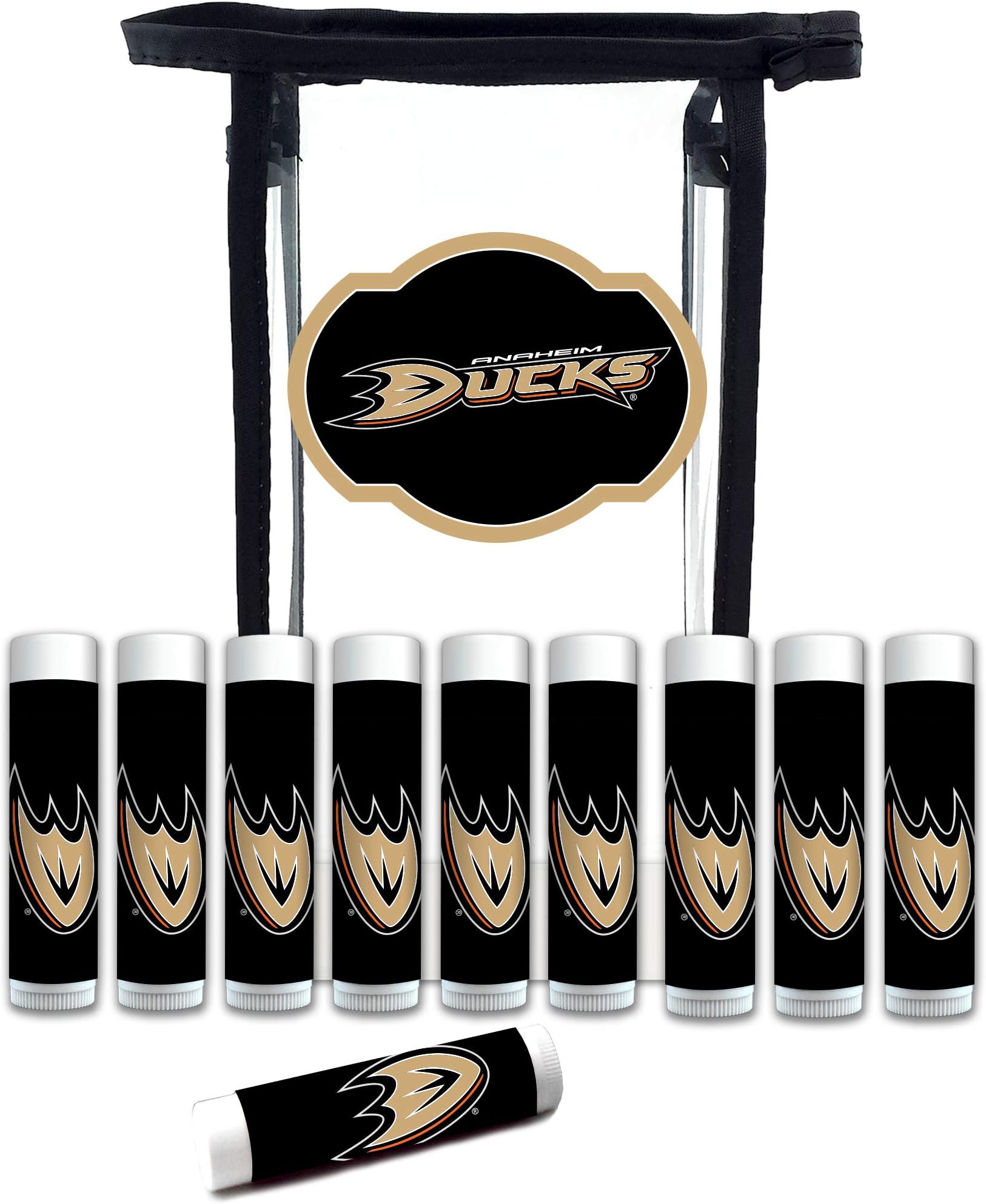 Worthy Promo NHL Anaheim Ducks Gifts for Men and Women 10-Pack Premium Lip Balm