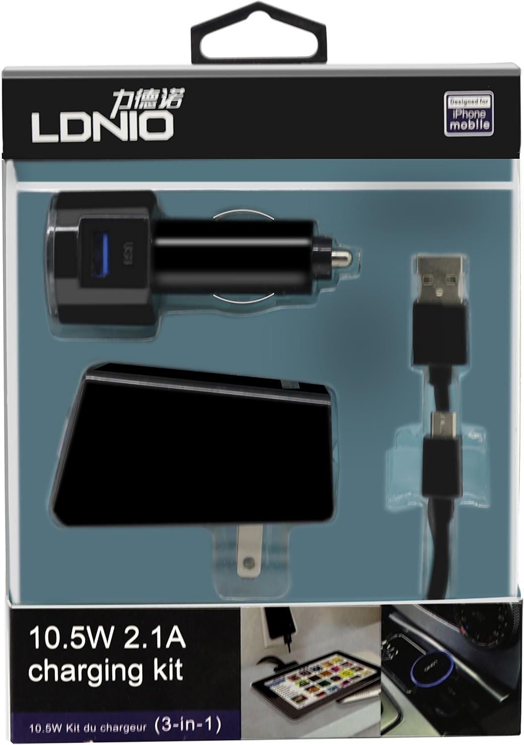Amazon Com Ldnio Car Charger And Three Usb Port Wall Charger