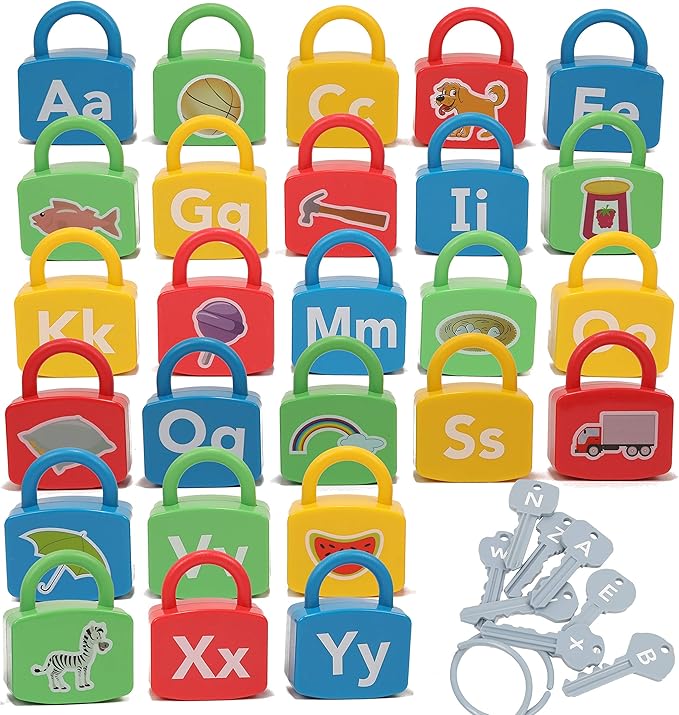alphabet lock and key toy