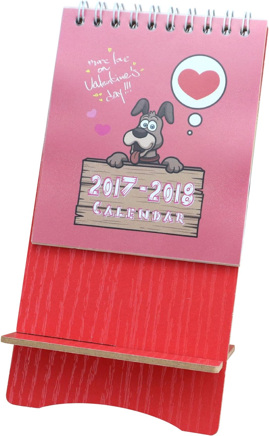 Baidercor 2018 Cellphone Holder Desk Calendar Puppy 8" x 4"