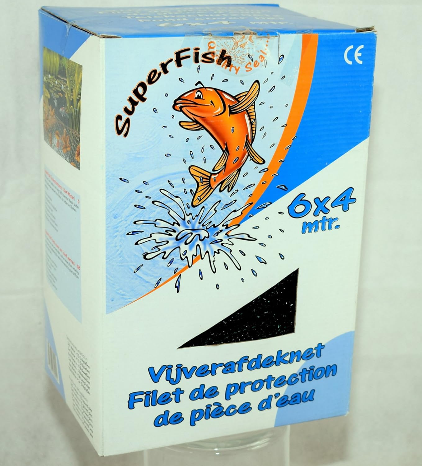 Superfish Pond Cover Net With 14 Pegs 6x4m, Black, 6 x 4 Metre