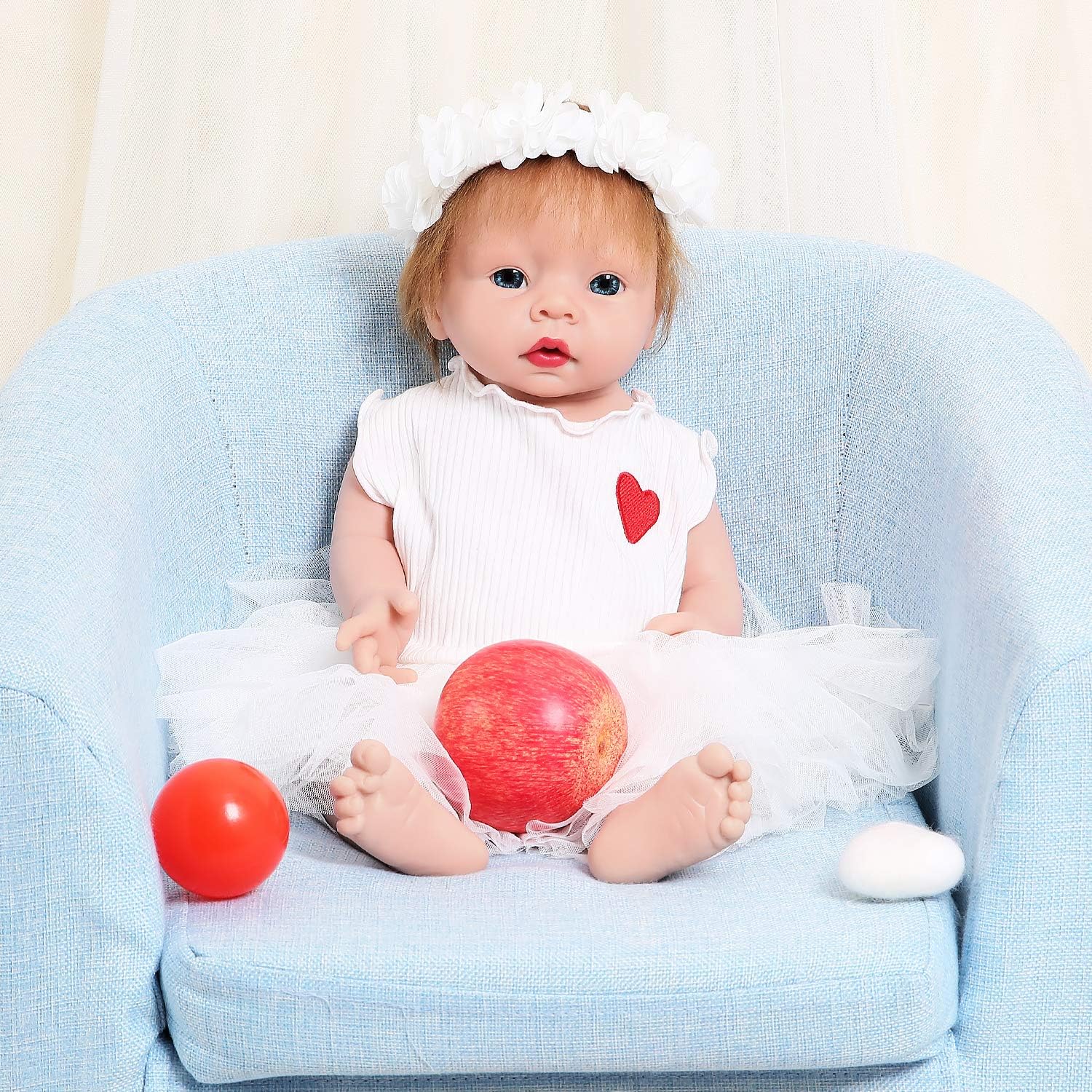 Ivita Poupee Renaissante Avec Cheveux Poupee En Silicone Nouveau Ne Yeux Bleus Poupee Douce Poupee Renaissante Fille En Silicone Bambin Wg1506 Mit Haaren Madchen Poupees Et Poupons Jeux Et Jouets Agri Khoramdareh Ir