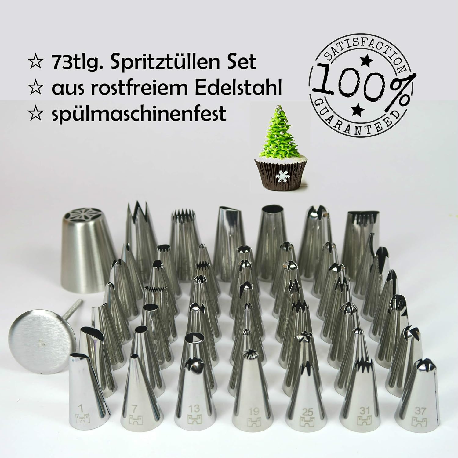 Piping Bags and Nozzles Set 75pcs, Cake Piping Nozzle Set with