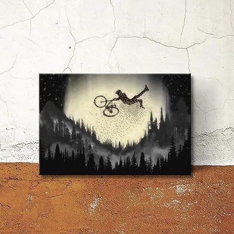 Amazon Co Jp フレームなしスカイバイクウォールアートプリントキャンバス絵画北欧のポスターとプリント壁の写真 ホーム キッチン