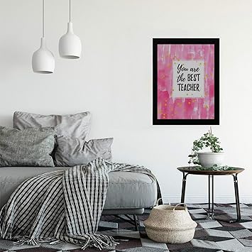 Arts Wall Happy Teacher Día de gracias con la letra Moderna de madera