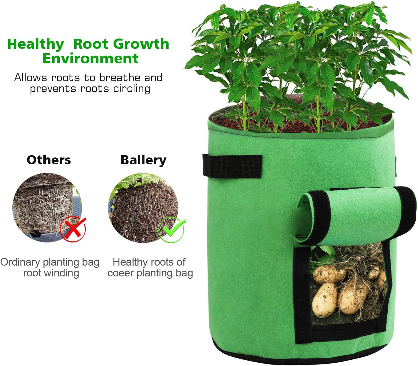 Ballery Bolsas de Cultivo de Papa, Bolsa de Cultivo de Plantas, 7 ...