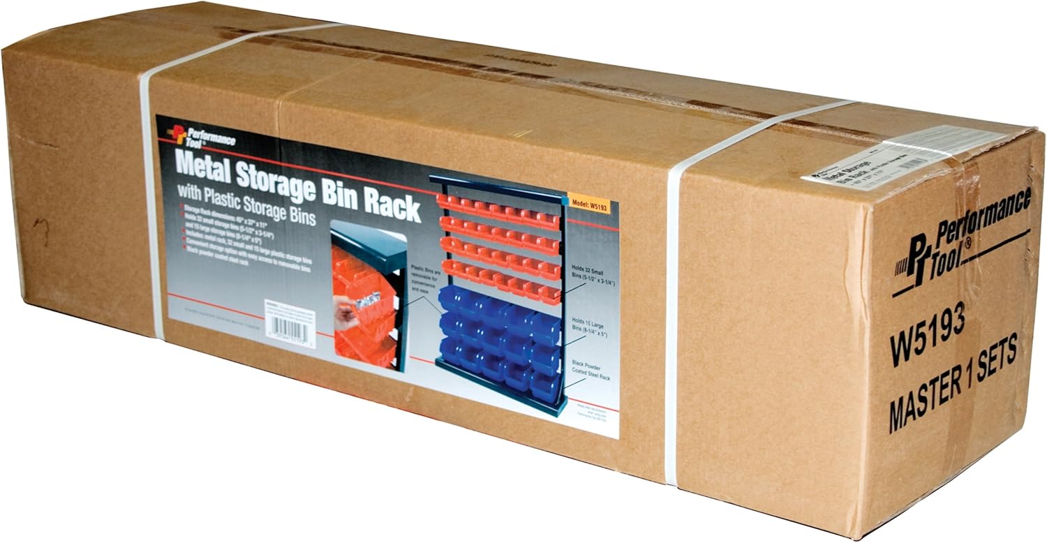 Performance Tool W5193 Half Bulk Bin Storage Rack: Home Improvement