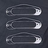3x Pickup Mounting Ring Plate for Regular Single-coil Guitar Pickup, Clear Transparent
