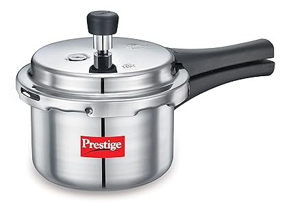 Prestige Popular Aluminum Pressure Cooker, 1.5 Liters - Non Induction Base