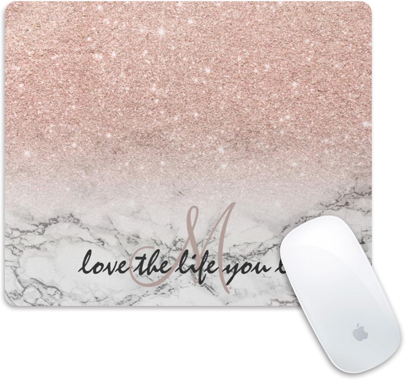 Professional Gaming Mouse Pad, Personalized Durable Non Slip Mouse Mat, Computer Desk Stationery Accessories Mouse Pads for Gift - Gold Rose