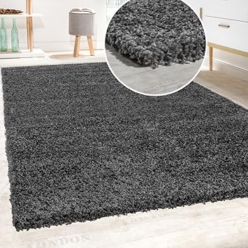 DIVA Hochflor Shaggy Langflor Teppich versch. Farben u. Grössen TOP Preis NEU*OVP, Grösse:160x220 cm, Farbe:Anthrazit