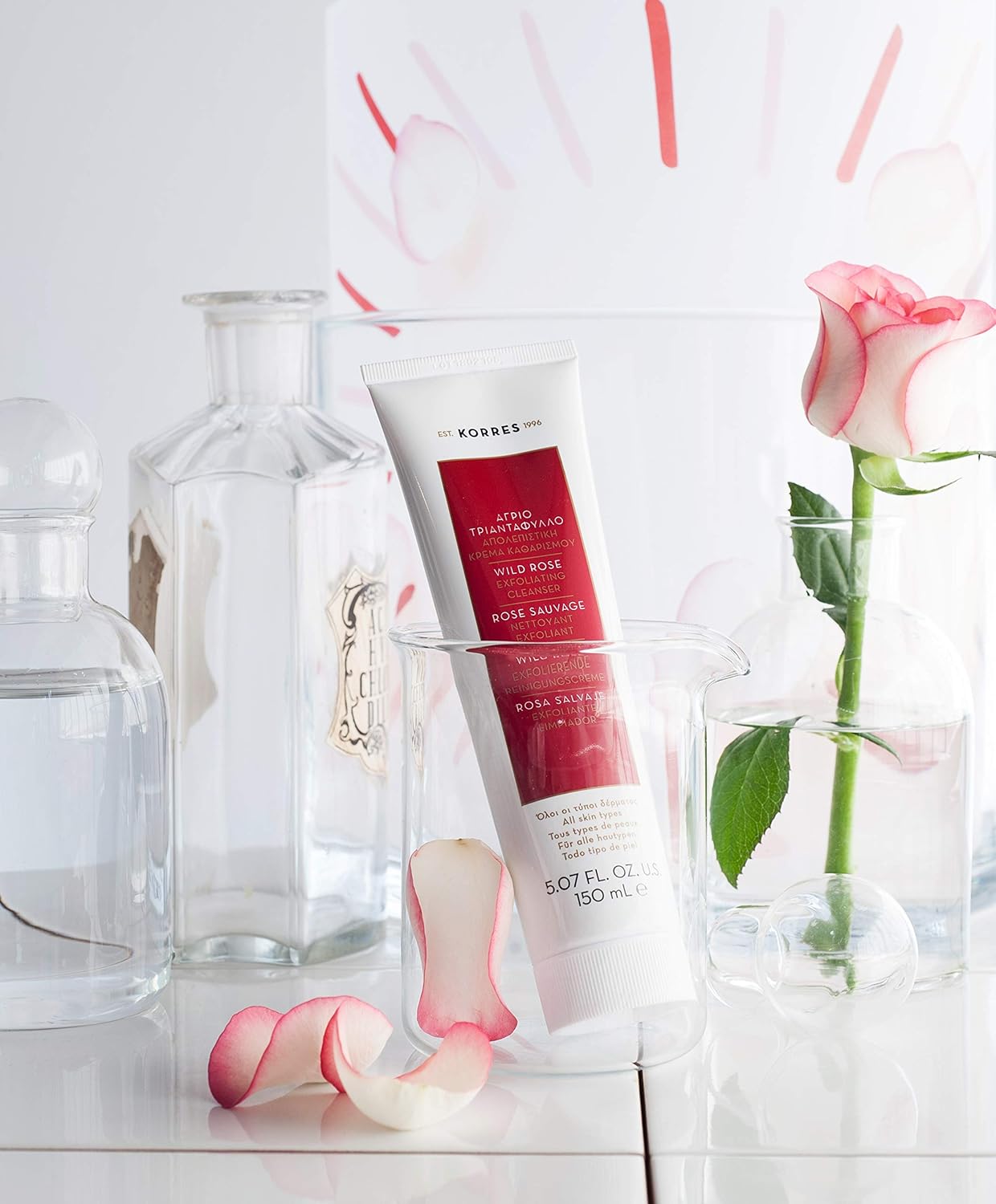 korres rose exfoliating cleanser