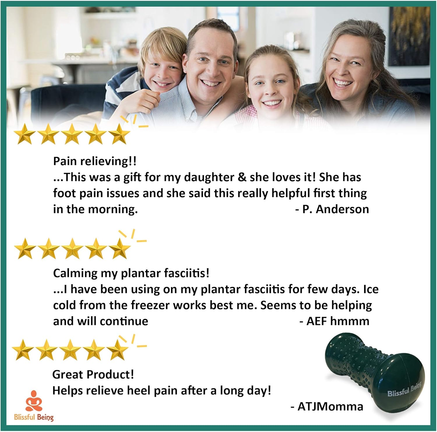 Plantar Fasciitis Foot and Leg Massager Roller - Hot or Cold Foot Roller for Plantar Fasciitis Foot Pain Relief: Health & Personal Care
