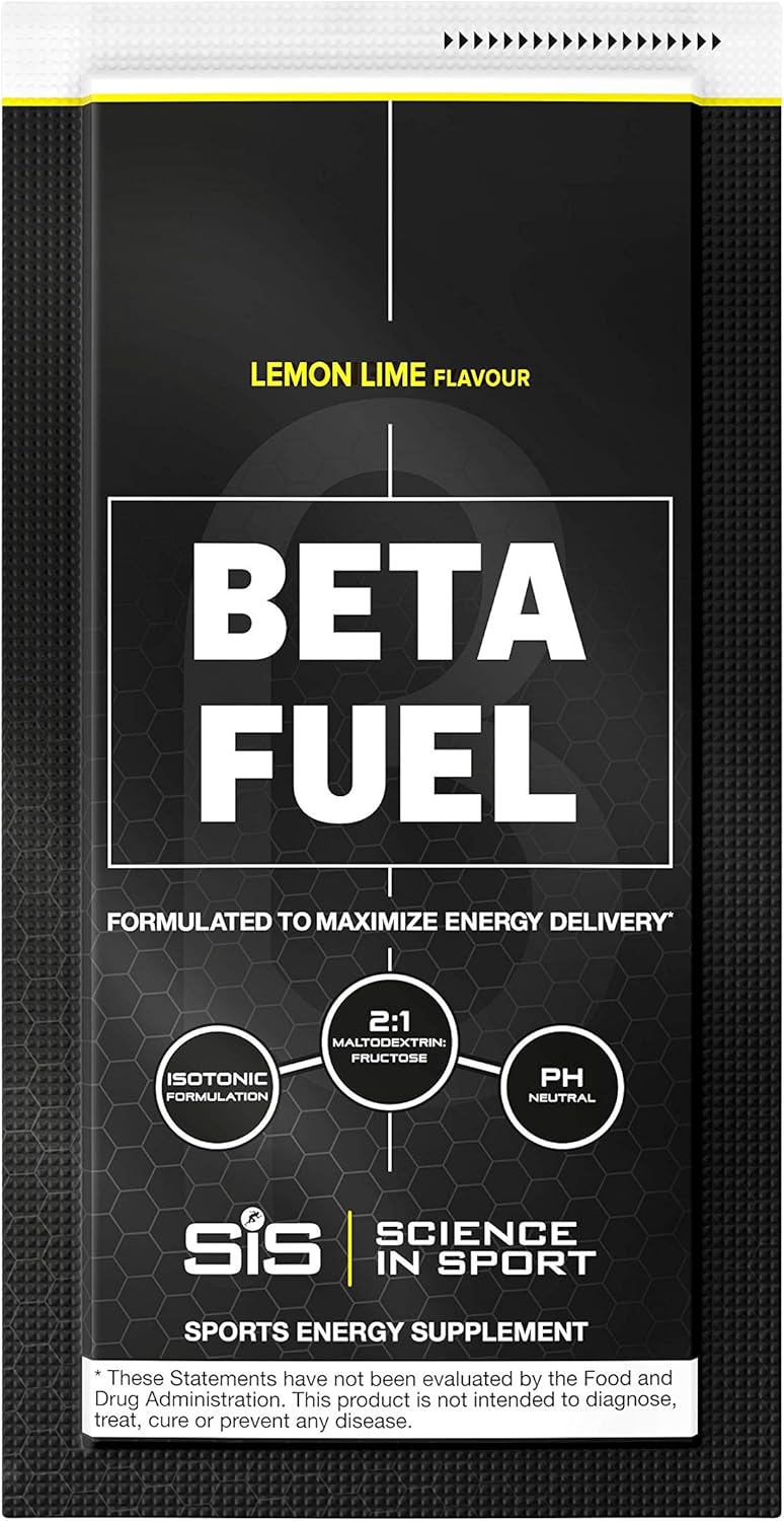 Science in Sport Beta Fuel, Endurance Energy Drink, Isotonic Sports Drink with 80g of Carbohydrates, Lemon & Lime - 12 Grab and Go Sachets: Health & Personal Care
