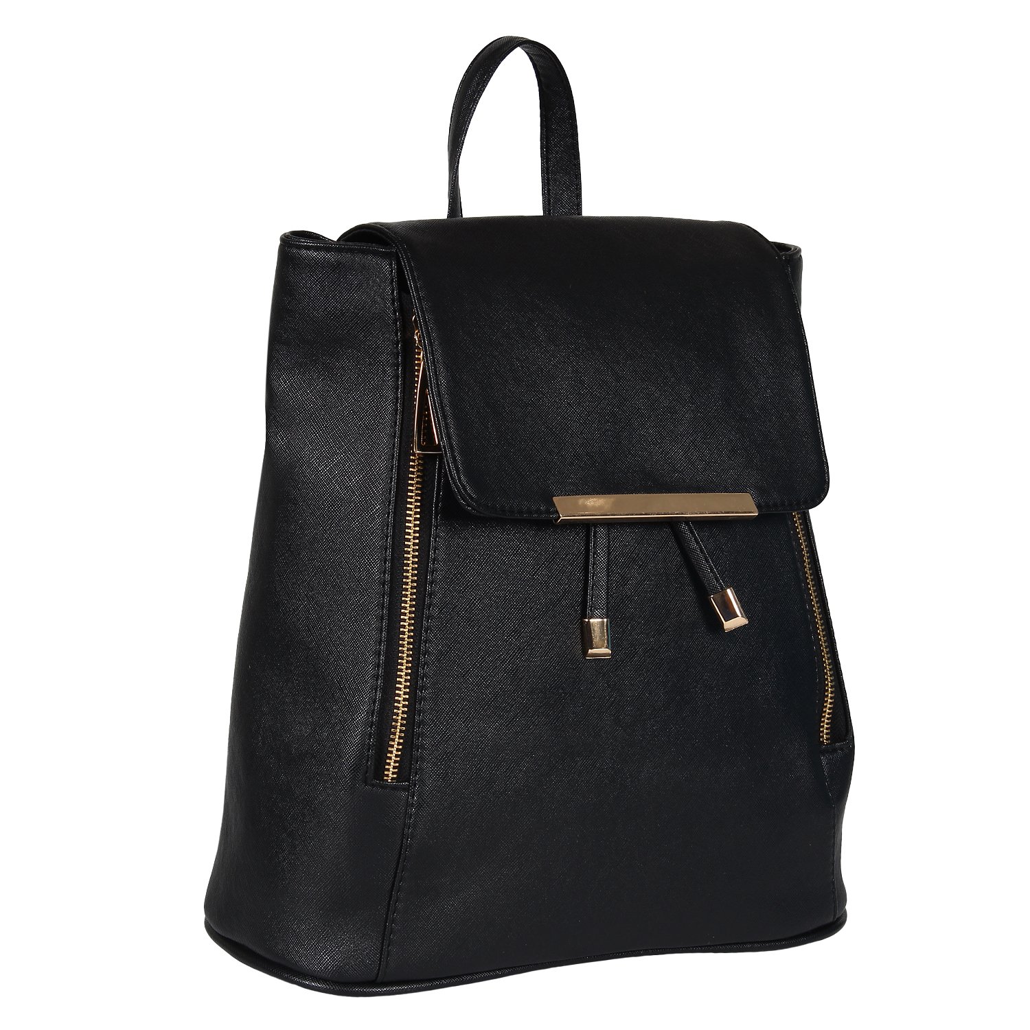 lychee bags women's black pu cadence backpack