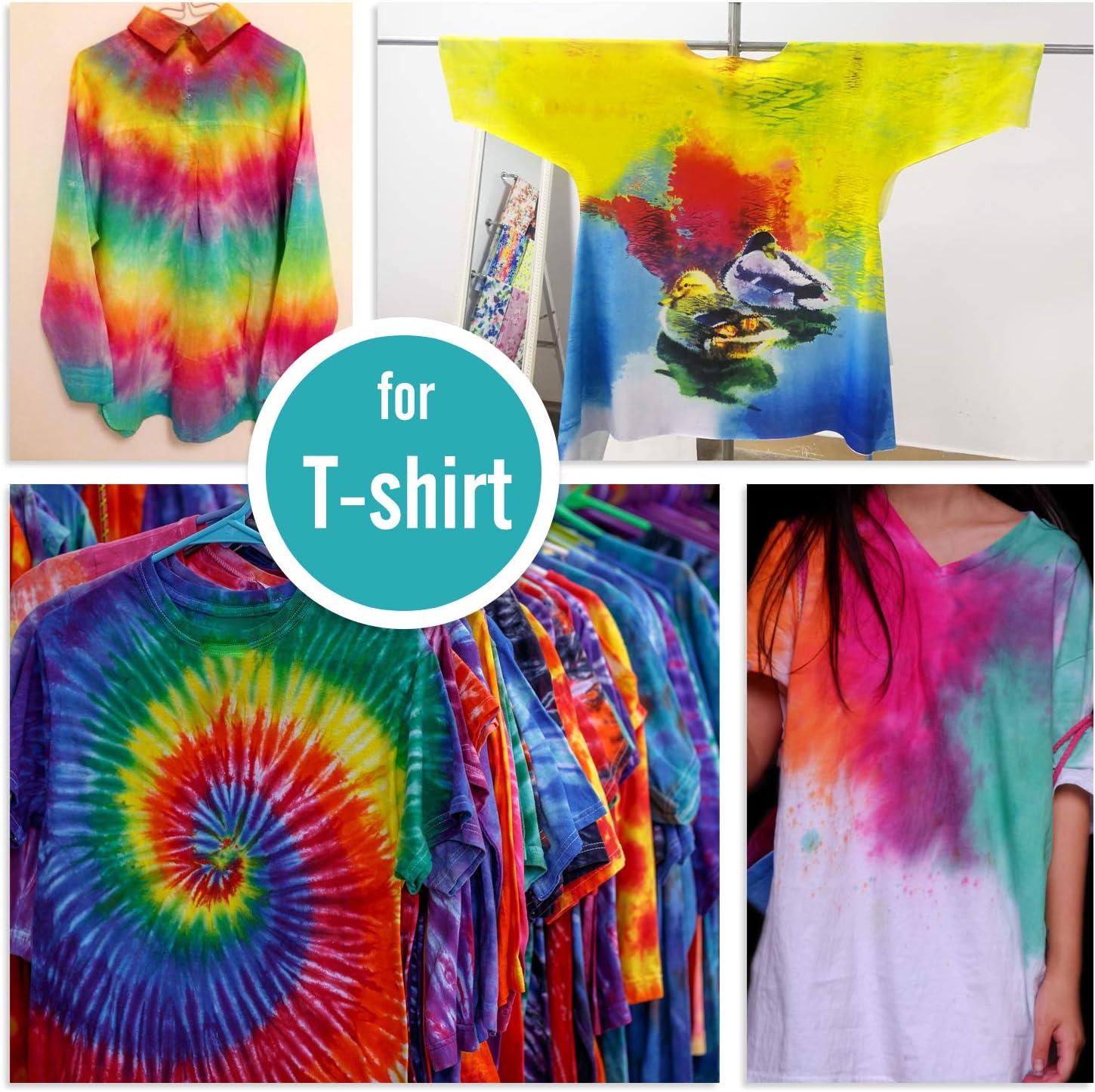 Tie Dye Kit 18 Colours, Vivid Permanent Textile Paint for Children and Adults DIY Clothing Painting Fabric - Image 4