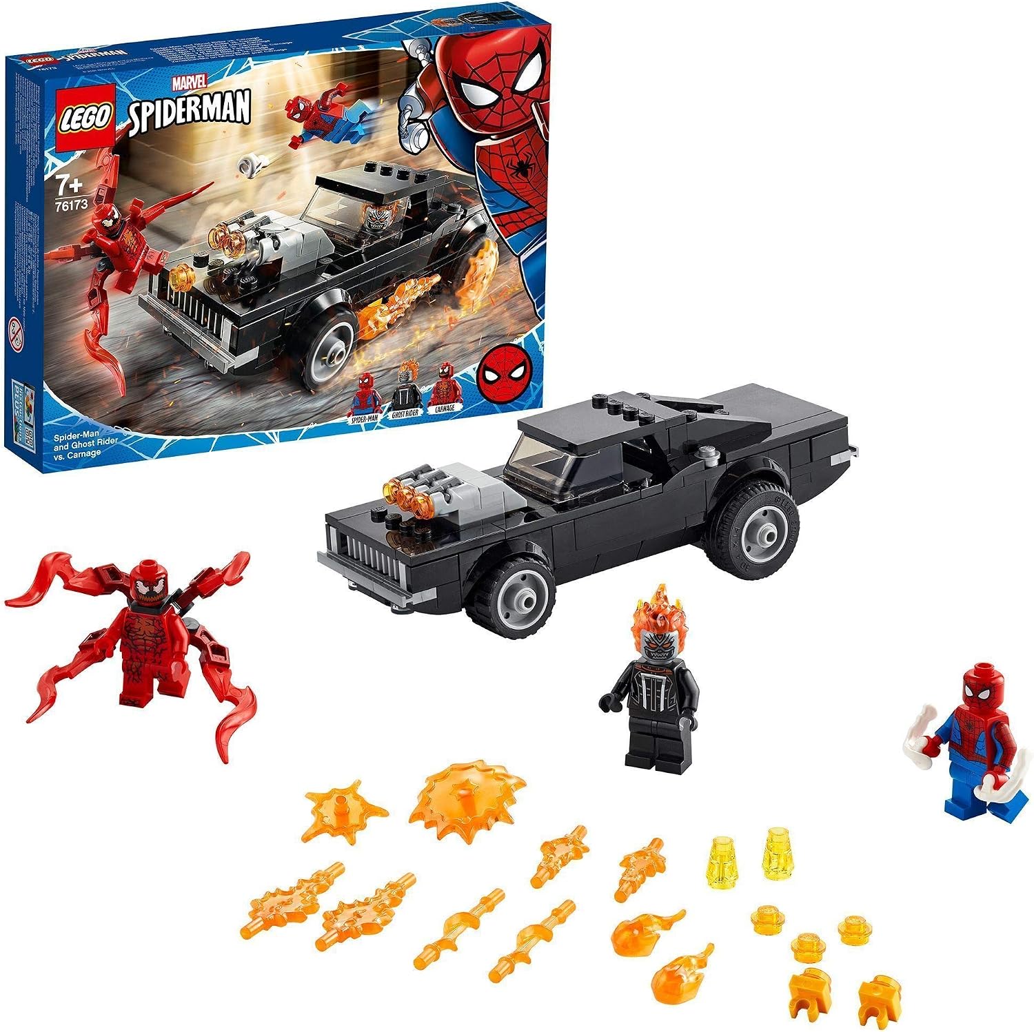 LEGO 76173 Super Heroes Spider-Man and Ghost Rider vs. Carnage, Multi-color