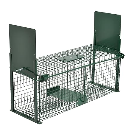 Moorland Safe 5067 Lebendfalle 61x21x23cm, Marder-Falle, Katzen-Falle, Fuchs-Falle, Hasen-Falle, 2 Eingänge & stabil…