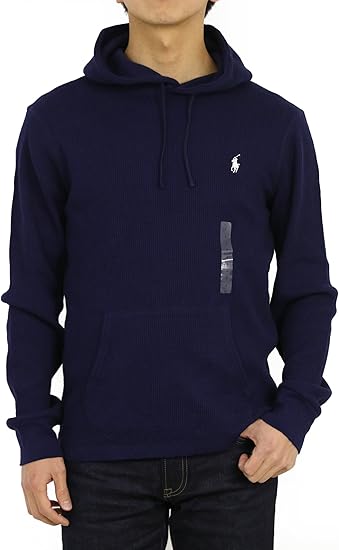 Amazon ポロ ラルフローレン Polo Ralph Laurenメンズ ワッフルサーマル プルオーバー スウェットパーカー フーディー ワンポイント ポニー刺繍 並行輸入品 トレーナー パーカー 通販